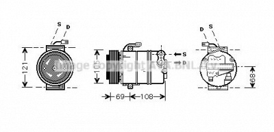 AVA QUALITY COOLING olak358 -  Компрессор, кондиционер